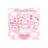 Nurmurs Pembe Coqueette Tatlı Sticker Seti