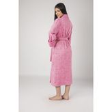 Nuşa Jakarlı Bambo Cotton Bayan Bornozu - 2XL - Pembe