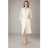 Nuşa Şalyaka Dantelli Bambo Cotton Bayan Bornozu