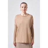 Nuss 116 LASTİK KOL MERSERİZE TUNİK MOCHA