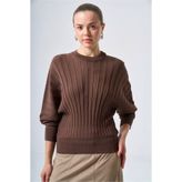 Nuss 202 Beli Lastikli Triko Tunik