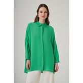 Nuss Oversize Basic Yazlık Gömlek, Kadın