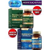Nutraxin Bromelain Forte 60 Tablet + Quercetin Bromelain 30 Tablet