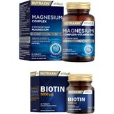 Nutraxin Magnesium Complex Vitamin B6 60 Tablet + Biotin 5000 mcg 30 Tablet