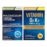 Nutraxin Magnesium Complex + Vitamin D3 K2 Seti