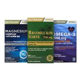 Nutraxin Magnezyum Complex + Bromelain Forte + Omega 3 Seti
