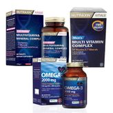 Nutraxin Men's Multivitamin Complex & Women's Multivitamin Complex & Omega-3 2000 mg
