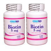 Nutrivita Biotin 5 mg 2x120 Tablet