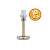 Nzb Kapı Stoperi Tamponu 10 cm Krom Metal Vidalı Kapı Stopu Silikonlu