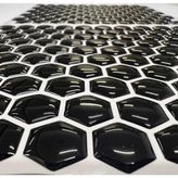 Nzm Store Siyah Bal Petek Şeklinde 3D Sticker Motosiklet Depo Yan Pad