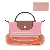 OAikor Keçe Mini Çanta Düzenleyici Ek Parçası Longchamp Le Pliage Mini Orijinal/Yeşil Kılıf ve Daha Fazlasıyla Uyumlu, Fermuarlı Mini Çanta İçi Kadın Mini Çanta (Mini, Pembe)