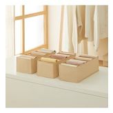 Ocean Home Textile 3Lu 8 Bolmeli Bej Baliksirti Cekmece Duzenleyici Set