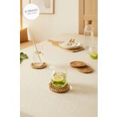 Ocean Home Textile 4'lü Bej Rafya Bardak Altlığı