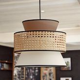 Ocean Point Doğal ve Şık Hazeran Kumaş Avize - El Yapımı Benzersiz Modern Tasarım Kahverengi Krem 35 cm Ocean Point - Kahverengi - Krem