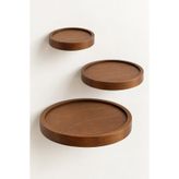 od orient design Masif Ahşap Duvar Raf Seti 3'lü - Ceviz