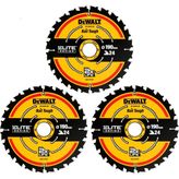 Odea Dewalt 3 Adet 190 mm Daire Testere Bıçağı Siyah - Ahşap