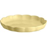 Odea Emile Henry Madeleine Yivli Tart Tabağı, 30 Cm, Vanilya - 0,21 lt - Afrika Cevizi Rengi