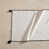 Odea Oradea Püsküllü Runner Siyah 45X145 cm - 0-Siyah - 100 cm