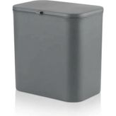 Odea Orret Home Dolap Kapağına Asılabilir 15 Litre Çöp Kovası, Duvara Yapıştırılabilir Çift Tarafa Açılabilir Mutfak Çöp Kutusu, Banyo Çöp Kovası, Kapaklı Asma Çöp Kovası Organizer (Gri) - Abanoz