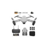 Odea Sightzer E88 Drone 4K Hd Çift Kamerali Drone App Kontrol Wifi Li Katlanabilir Quatcopter X3 Batarya Gri E88DRONE - Ahşap - Bej