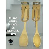 Odea Tr Ahşap Yemek Kaşığı ve Spatula Seti
