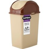 Odea Tr Kapaklı Orta Boy Çöp Kovası 4,5 Galon Plastik Salıncak Üst Çöp Kovası Lavabo/dolap Altı, Çamaşır Odası, Mutfak, Ofis, Yatak Odası, Banyo, Üniversite Yurdu, 18 Qt, Bej - 00-Siyah - Beyaz - 1 - 2 cm