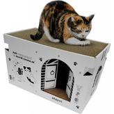 Odea Tr Karton Kedi Tırmalama ve Dinlenme Evi - 02-Gri