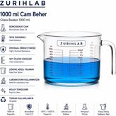 Odea Tr Kulplu Cam Ölçü Kabı Beher 1000 ml - 0 - 249 ml
