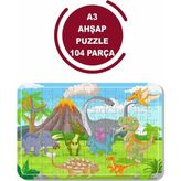 Odea Tr Lipyos Sevimli Hayvanlar Dinazorlar A3 104 Parça Puzzle, Oyuncak, Yapboz A3 1553