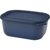 Odea Tr Multi Bowl Cirqula Rectangular - Kapaklı Saklama Kabı - Buzdolabı Için Hava Geçirmez Saklama Kutusu, Mikrodalga Fırın Kabı ve Saklama Kabı Olarak Uygundur - 1500 ml - Nordic Denim - 0,33 - 00-Siyah - Beyaz