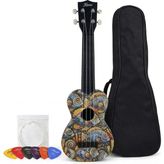 Odea Tr Soprano Ukulele Balık Desenli Kapak