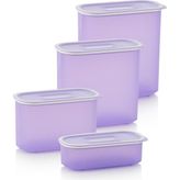 Odea Tupperware Multi Oval 4’lü Kuru Gıda Saklama Kabı - Abanoz