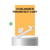 OEM Pencere Cam Emniyet Kilidi Açılma Sınırlayıcı Set 3'lü, UCZZZCAMEMNİYETKİLİDİ3LÜ-4