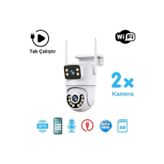Oem Radex Rd-Wifi306 3Mp+3Mp 2 Kameralı Full Hd Wifi Güvenlik Kamerası-Gece Görüş-Wifi-Sesli-