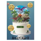 OEM Roekraft Dinazorlu Pasta Seti , Parlak baskı Dinazor Seti