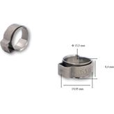 Oetiker 15,5 mm Paslanmaz Kulaklı Argon Kelepçesi