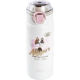 Okadı Pembe Desenli Paslanmaz Çelik Termos 380ML