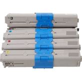 Oki C321 Oki C321DN Yazıcı Uyumlu 4 Renk Çipli Muadil Toner Seti
