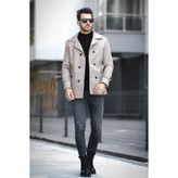 Oksit Lusaka Slim Fit Trençkot Su Itici Dokuma Malzeme ile Taş Renk ve Erkek Kullanıcılar İçin