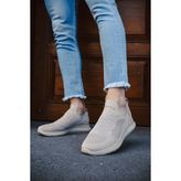 Oksit Ossa Slip On Nefes Alan Kalın Taban Erkek Sneaker - Krem
