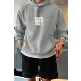 Oksit Yeah Square Ön Baskılı Pamuklu Erkek Sweatshirt