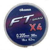 Okuma Ft-4 Braided Line 300 mt Grey Örgü İp Misina