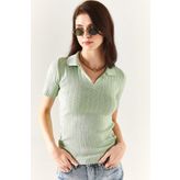 Olalook BLZ-19001833 Mint Yeşili Kadın Bluz