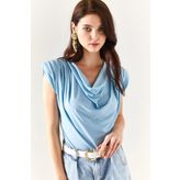 Olalook BLZ-19002217 Bebe Mavi Kadın Bluz