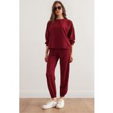 Olalook Kadın Bordo Basic Eşofman Takımı ETKM-0000069