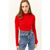 Olalook KZK-19000447 Kırmızı Kadın Kazak