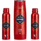Old Spice 400 Ml Duş Jeli + 2x150 Ml Sprey Deo Captain - 40 ml