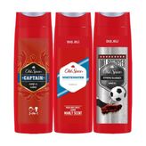 Old Spice Duş Jeli Seti Captain + White Water + Strong Slugger
