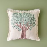 Olive Tree Baskılı Kırlent Kılıfı Bej (45X45 Cm) - Custom