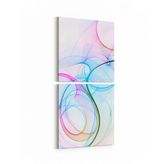 Olla 10132K2D Abstract Görsel Kare 2li Dikey 30x65 cm Kanvas Tablo